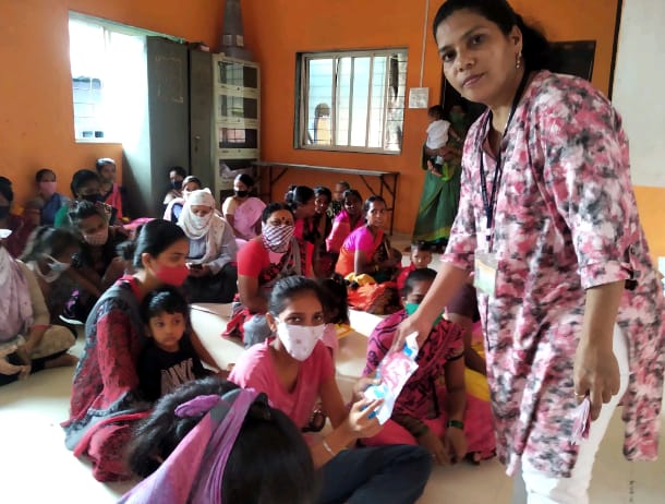 A disabled person receiving supportive aid, illustrating inclusive services.